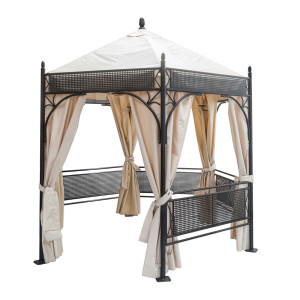 ROMEO ROMANTIK Pavillon mit Vorhängen, 3 x 3 m