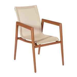 VIRGINIA Armlehnstuhl Beige / Terra Teak