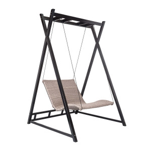 HEAVEN SWING Set – Gestell Schwarz / Doppelliege Twist Oyster