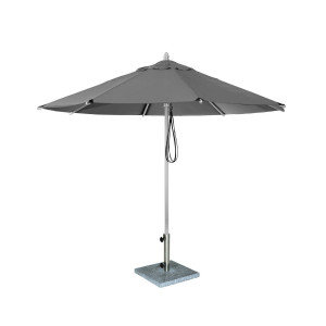 SUNRISE Schirm-Set – Schirm Anthrazit rund, ∅ 3,3 m / Schirmfuß Granit, 32 kg