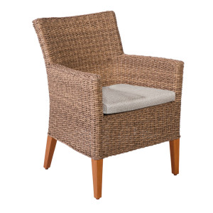 MADRIGAL TWIST Sessel, Natur / Terra Teak – Kissen optional (versch. Farben)