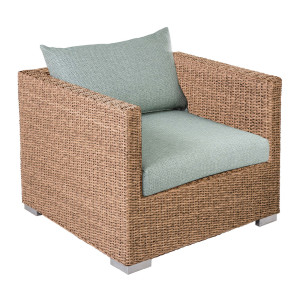 BELLINI TWIST Loungesessel, Natur – Kissen optional (versch. Farben)