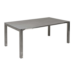 INFINITY Ausziehtisch Ceramor Marble Grey, Edelstahl, 180/280 x 95 cm
