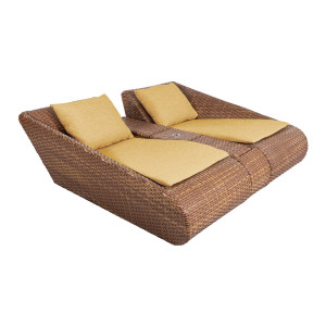 MADRIGAL RELAX Lounge-Set mit Mittelkonsole, Tobacco – Kissen optional (versch. Farben)
