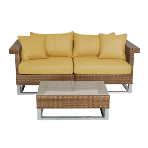 MADRIGAL Lounge 2-Sitzer-Sofa mit Beistelltisch – inkl. Polster (5 Farben)