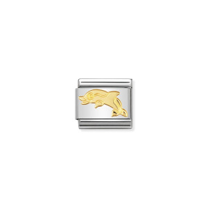 Nomination Gold Dolphin Classic Composable Charm 030113/04 | Ocean Charm | McCloys Jewellery