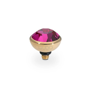 Qudo Gold Topper Bottone 10mm - Fuchsia