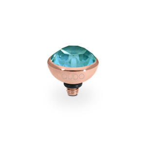 Qudo Rose Gold Topper Bottone 10mm - Pine Green Ignite