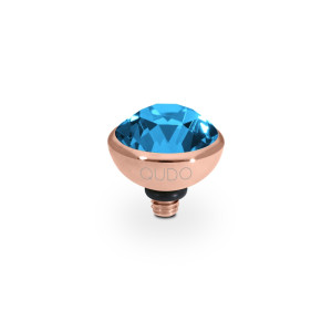 Qudo Rose Gold Topper Bottone 10mm - Denim Blue