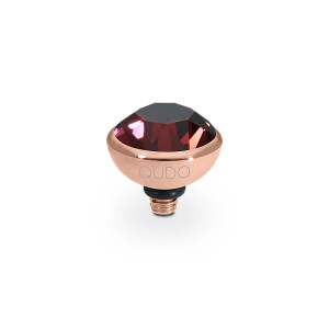 Qudo Rose Gold Topper Bottone 10mm - Burgundy