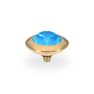 Qudo Gold Topper Tondo 13mm - Electric Blue Ignite