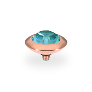 Qudo Rose Gold Topper Tondo 13mm - Pine Green Ignite