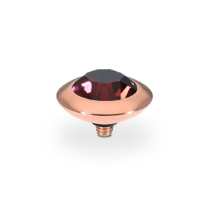 Qudo Rose Gold Topper Tondo 13mm - Burgundy