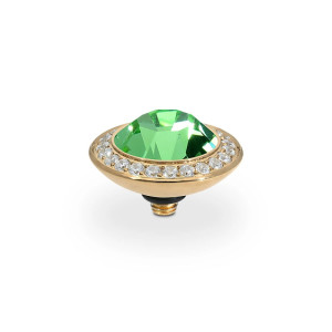 Qudo Gold Topper Tondo Deluxe 13mm - Peridot