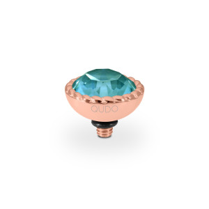 Qudo Rose Gold Topper Bocconi 11mm - Pine Green Ignite