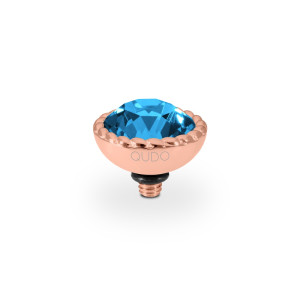 Qudo Rose Gold Topper Bocconi 11mm - Denim Blue