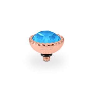 Qudo Rose Gold Topper Bocconi 11mm - Electric Blue Ignite