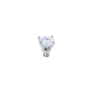 Qudo Silver Topper Arezzo 6mm - Crystal
