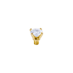 Qudo Gold Topper Arezzo 6mm - Crystal
