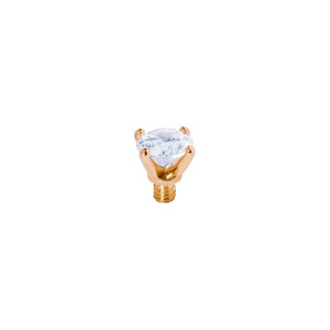 Qudo Rose Gold Topper Arezzo 6mm - Crystal