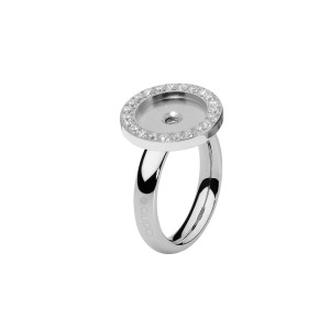 Qudo Silver Ring Portofino - Size 56