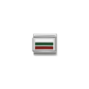 Nomination Silver Bulgaria Flag Composable Charm