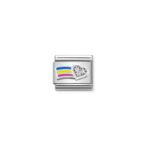 Nomination Silver Rainbow CZ Heart Composable Charm