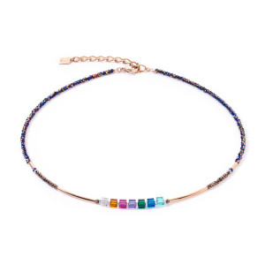 Coeur de Lion Rose Gold Multicolour Autumn Necklace 5027/10-1538