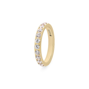 Qudo Gold Ring Eternity Big - Size 50