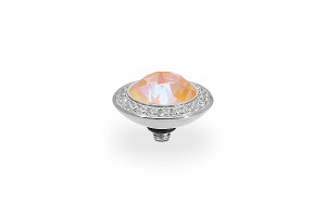 Qudo Silver Topper Tondo Deluxe 13mm - Crystal Peach Delite