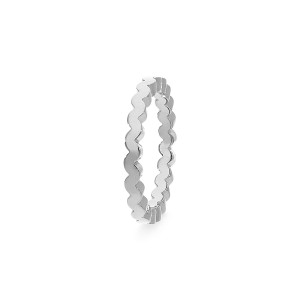 Qudo Silver Ring Marene - Size 54