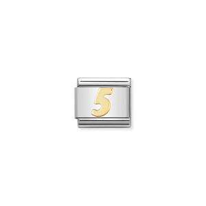 Nomination Gold Number 5 Classic Composable Charm | Bracelet Link | McCloys Jewellery