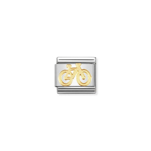 Nomination Gold Bike Classic Composable Charm 030108/04 | Cycling Charm Bracelet | McCloys Jewellery