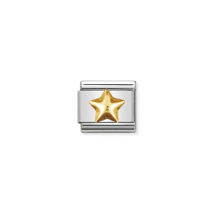 Nomination Gold Raised Star Classic Composable Charm 030109/48 | Star Charm | McCloys Jewellery