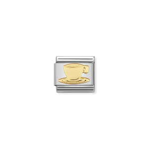 Nomination Gold Tea Cup Classic Composable Charm 030109/05 | Tea Lover Charm | McCloys Jewellery