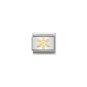 Nomination Gold Snowflake Classic Composable Charm 030109/14 | Winter Charm | McCloys Jewellery