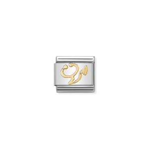 Nomination Gold Stethoscope Classic Composable Charm 030109/17 | Medical Charm | McCloys Jewellery