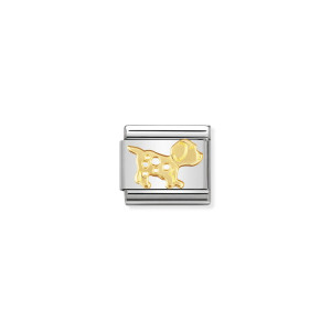 Nomination Gold Dog Classic Composable Charm 030109/50 | Dog Lover Charm | McCloys Jewellery