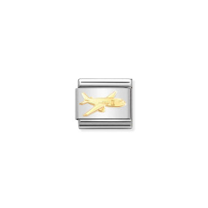 Nomination Gold Airplane Charm 030162/75 | McCloys Jewellery