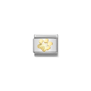 Nomination Gold Diamond Cut Paw Print Charm 030149/44 | Pet Charm | McCloys Jewellery