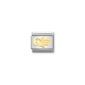 Nomination Gold Diamond Cut Hand of Fatima Charm 030149/46 | McCloys Jewellery