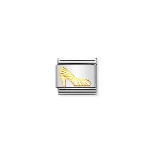 Nomination Gold Diamond Cut High Heel Shoe Charm 030149/48 | Fashion Charm | McCloys Jewellery