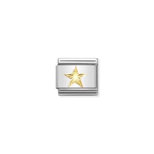 Nomination Gold Diamond Cut Star Charm 030149/55 | McCloys Jewellery