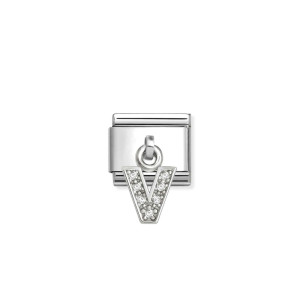 Nomination Silver Hanging V CZ Composable Charm