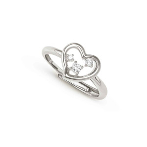 Nomination Dreams Beats Silver Heart Adjustable Ring