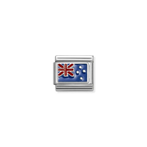 Nomination Silver New Zealand Flag Charm | Travel Bracelet Link UK