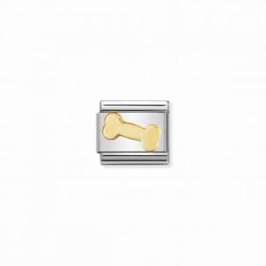 Nomination Gold Bone Classic Composable Charm 030109/47 | Dog Lover Charm | McCloys Jewellery