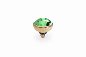 Qudo Gold Topper Bottone 10mm - Peridot
