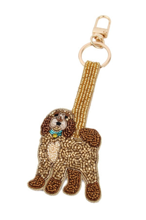 My Doris Cockapoo Beaded Keyring/Bag Charm