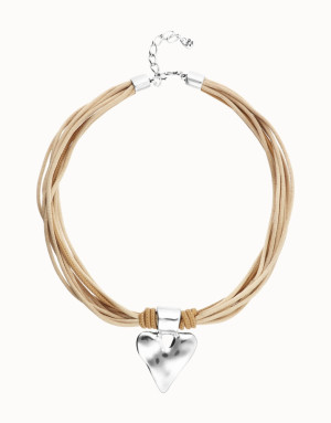 Leather Heart Necklace for Women | Contemporary Statement Jewellery